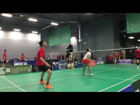 2020 Canadian Badminton Nationals - XD QF Hurlburt-Yu/Wu vs Ng/Cheung