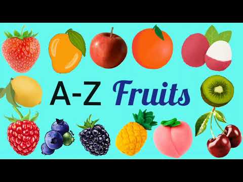 A to Z fruit names with pictures | Fruits name for children