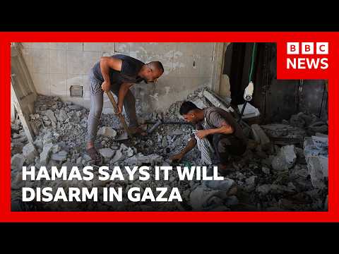 Hamas says it agrees to disarm in Gaza as at least eight killed in overnight strikes | BBC News