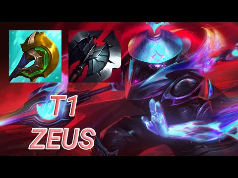 T1 Zeus Jax Top VS Yone | KR Challenger Patch 13.18