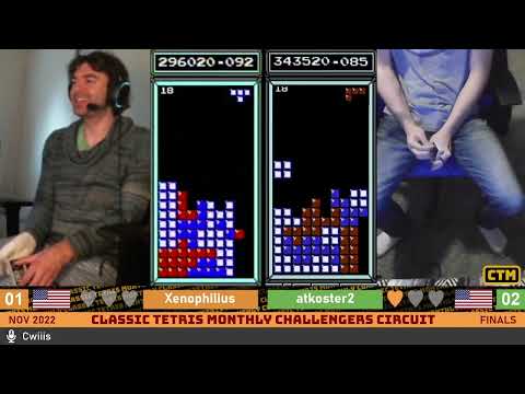Xeno, atkoster | Finals | Classic Tetris Monthly Challengers Nov. 22