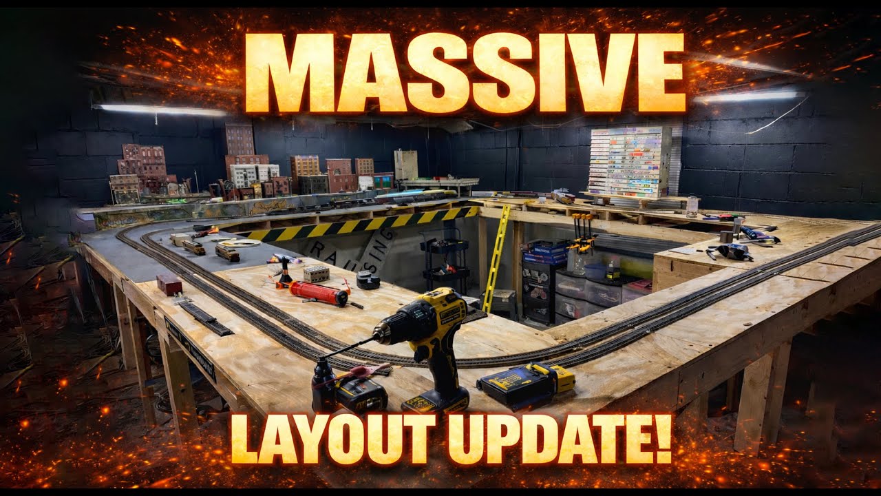 YES! I'm CRAZY!! MASSIVE Model Railroad Layout Update!