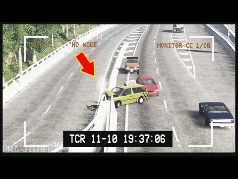 Accidents caught on a CCTV camera - BeamNG DRIVE - Crash Therapy