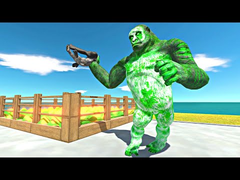 Radiation Old Goro vs Mutant Primates on Radiation Arena - Animal Revolt Battle Simulator