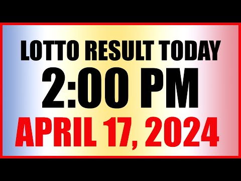 Lotto Result Today 2pm Draw April 17, 2024 Swertres Ez2 Pcso