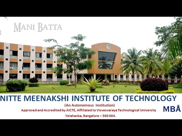 Nitte Meenakshi Institute of Technology Bangalore video #1