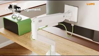 Economy Sleek Counterbalance Monitor Arms | LDT122 & LDA122 Series | LUMI