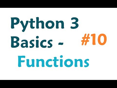 Python 3 Programming Tutorial Functions