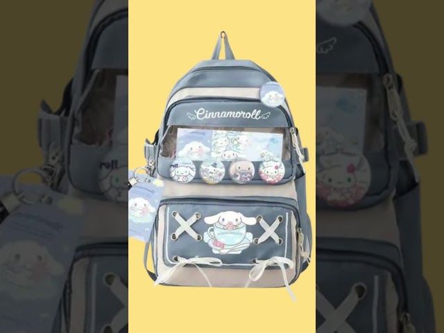 Vídeo relacionado con Sanrio Kuromi Retropop Mochila Saco con Cremallera Morado 35x46x1 cm Poliéster 1,6L