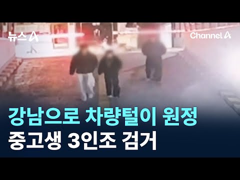 강남으로 차량털이 원정…중고생 3인조 검거