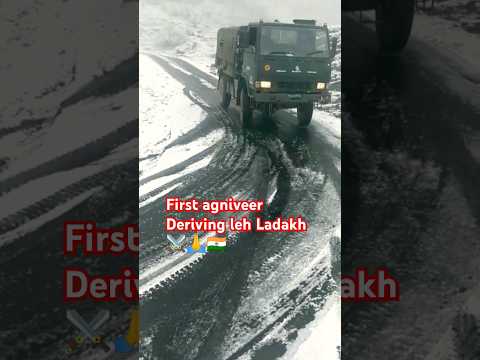 first agniveer Driving leh Ladakh🥷⚔️🙏🇮🇳 #army #bsf #indianarmedforces #automobile #ssb #indianarmy