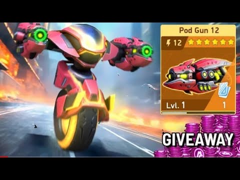 NEW WEAPON Pod Gun 12 with Killshot 1000 Acoins Giveaway No44 - Mech Arena game