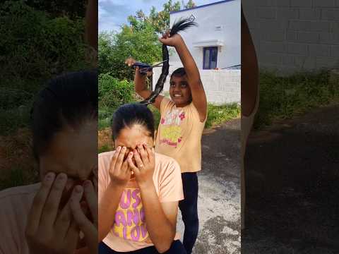 going to CUT✂️ sister's HAIR 😱Tom&Jerry 🤣DiyaIshwarya #shorts #viralvideo