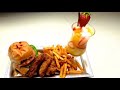 DOUBLE CHEESE BURGER WITH CHICKEN STRIPS AND FRIES || HOW TO|| WENDY'S