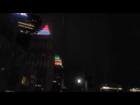 Lightning Strike in Pittsburgh Takes Out UPMC Sign