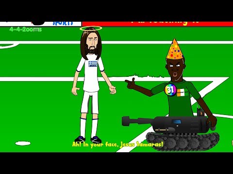 🇧🇷SAMARAS PENALTY 🇬🇷Greece vs Ivory Coast 2-1 442oons (World Cup 2014 cartoon 24.6.14)