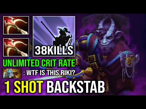 UNLIMITED CRIT HIT 1 Shot Backstab 2x Daedalus | NEW Offlane Carry Riki Guide Dota 2