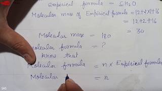 Empirical Formula And Molecular Formula.Unit 1 Chemistry+1(11) Some basic Concepts of Chemistry.
