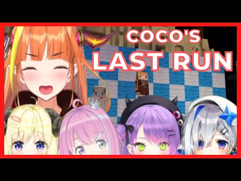 Coco's last run with 4th gen members in Minecraft [Hololive/EngSub]