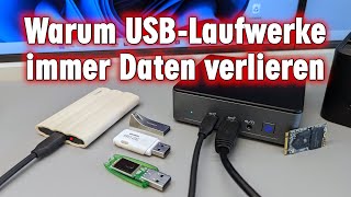 Immer Probleme mit USB-Laufwerken - Sicherheitshinweis bei Datenverlust - USB Stick  Festplatte SSD