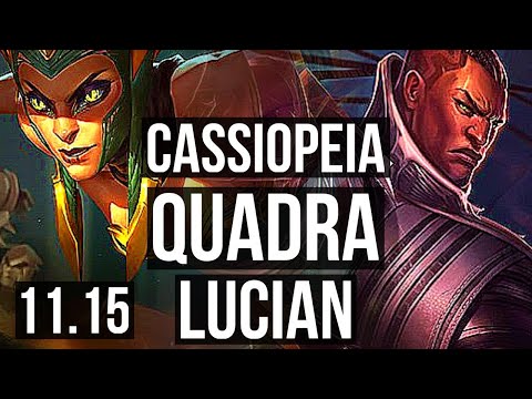 CASSIOPEIA vs LUCIAN (MID) | 3300+ games, Quadra, 2.6M mastery, 15/3/7, Godlike | KR Master | v11.15