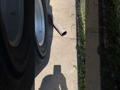 5” diamond eye SS tail pipe mounted working on install 96f350 7.3 #iditopsd #5inchsewer #oldvsnew
