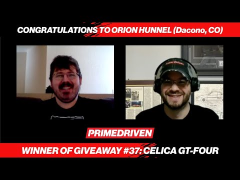 PrimeDriven Giveaway #37 Toyota Celica GT-Four Winner