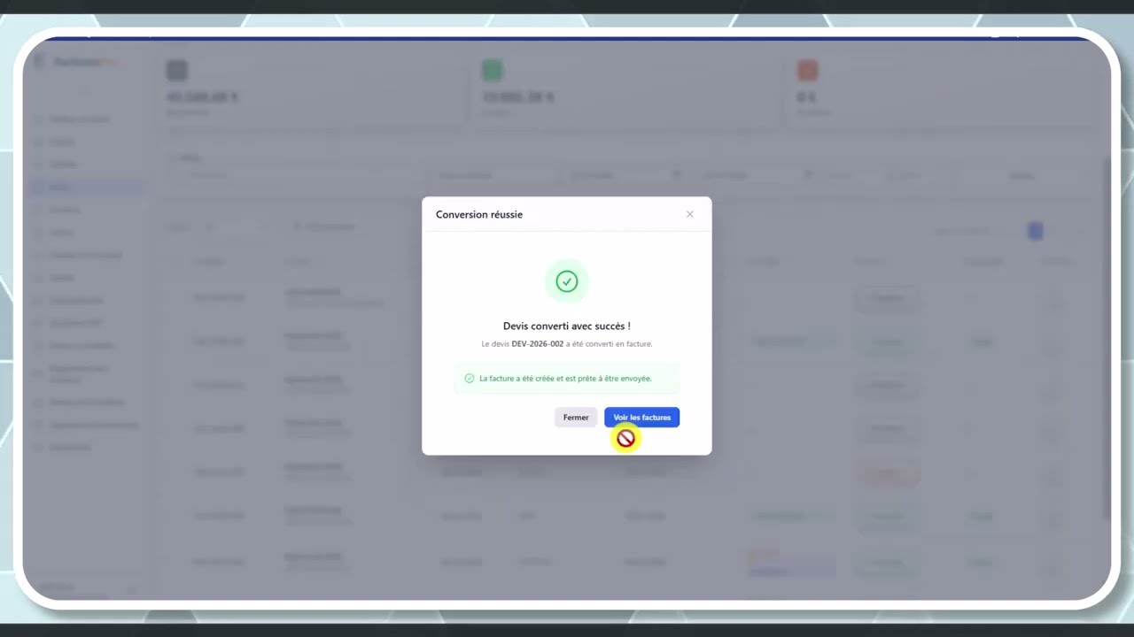 Tutoriel vidéo : Convertir un devis en facture — Formation FacturesPro