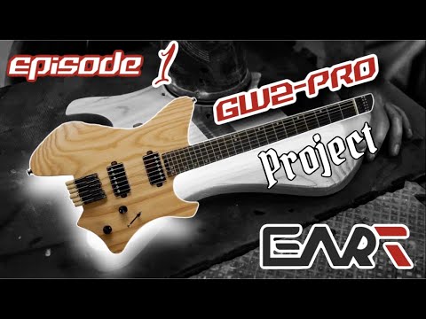 Eart GW2-Pro Headless Electric Guitar, Roasted Ash Body,24F Rounded Ends Jumbo Stainless Steel Bild 6
