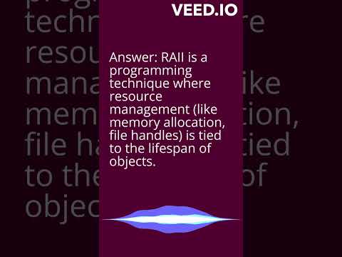 RAII in C++ | C++ interview #cplusplus #viralshort #shorts #shortsvideo #tutorialyoutube #interview