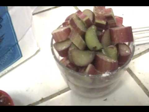 Vicki making me rhubarb pie!