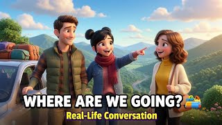Where Are We Going? 🏞️ | Real-Life English Conversation | A1–A2 English Learners
