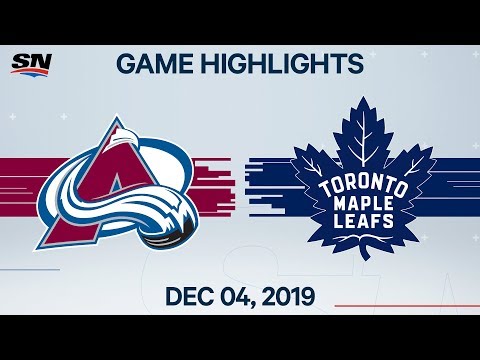 NHL Highlights | Avalanche vs Maple Leafs – Dec. 4, 2019