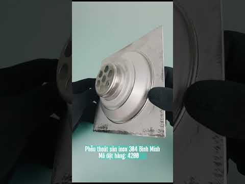 Phễu thoát sàn Inox 304 Bình Minh – dùng thu nước và chắn rác đường thoát sàn