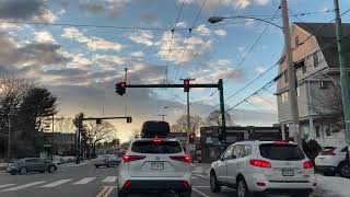 Drivelapse—Timelapsed driving. Harvard Square, Cambridge, to Trapelo Road, Belmont, MA