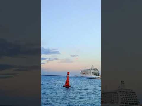 Thumbnail for #5204 TRAVEL TIME - Ferry Ride & The Sailing of Seven Seas Voyager (P5), Valletta, Malta, Europe