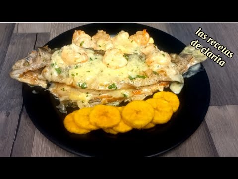 Receta de Cuaresma Trucha Rellena de Camarones