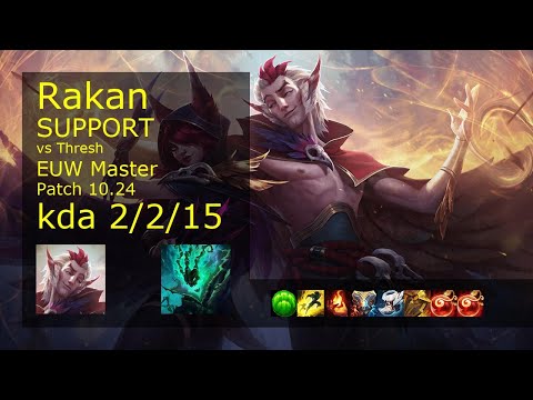 Rakan Support & Miss Fortune vs Thresh & Ezreal - EUW Master 2/2/15 Patch 10.24 Gameplay