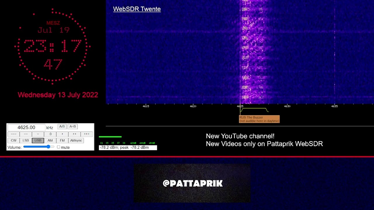 UVB76 (The Buzzer) - Radio Pirates jamming ukrainian music 19.07.22 | PATTAPRIK WebSDR