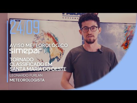 AVISO METEOROLÓGICO - CLASSIFICAÇÃO DE TORNADO EM SANTA MARIA DO OESTE