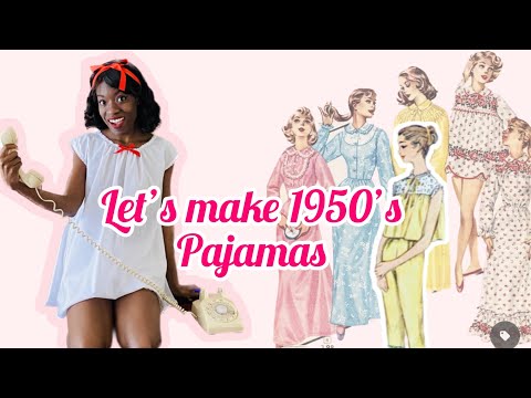 Recreating a 1950’s pajama with three different vintage patterns 😬