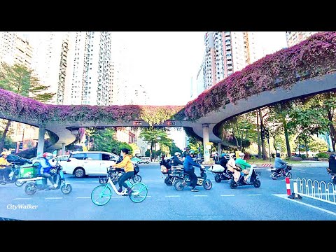 [4K] Guangzhou Wuyang Nova Cidade, Zhujiang Nova Cidade Lord Road Car Tour, Yuda Road, Temple Suxinma Road, Huacheng Avenue, Tohude Avenue. Dirigindo pelo centro de Guangzhou. Dezembro de 2021.