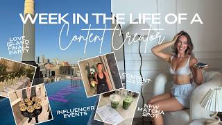 A WEEK IN MY LIFE AS A CONTENT CREATOR | content days, events, pr unboxing, love island finale