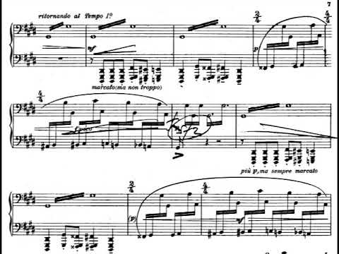 Alfredo Casella - Toccata for Piano, Op. 6 (1904) [Score-Video]