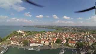 preview picture of video 'Lindau am Bodensee & Hafen Luftaufnahme Oktokopter'