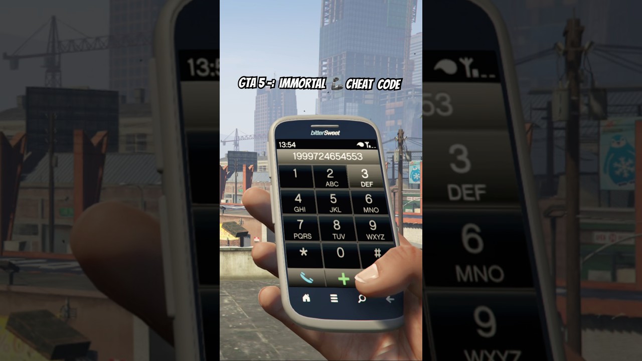 GTA 5 : The Cheat Codes Can Make You Immortal #gta5 #shorts