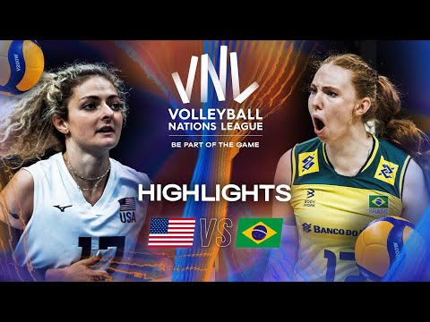 USA 🇺🇸 vs. Brazil 🇧🇷 - Highlights | Week 1 | Women's VNL 2025