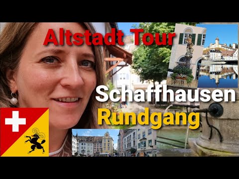 Schaffhausen city tour 🇨🇭 Schwabentor to the Rhine, a small historical town in Switzerland