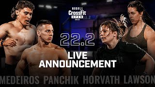 Horvath vs. Lawson & Panchik vs. Medeiros — Open Announcement 22.2
