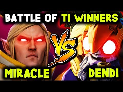 Miracle Invoker Vs Dendi Tinker Epic Battle Of The Ti Winners Crazy Game Dota 2